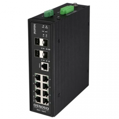 Фотография товара 'Osnovo SW-70804/ILS Промышленный управляемый (L2+) коммутатор Gigabit Ethernet'