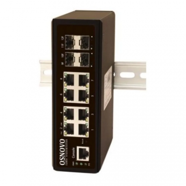 Фотография товара 'Osnovo SW-70804/IL Промышленный управляемый (L2+) коммутатор Gigabit Ethernet'