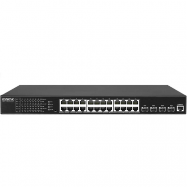 Фотография товара 'Osnovo SW-24G4X-1L Управляемый L3 PoE коммутатор на 24xGE RJ-45 c PoE + 4х10G SFP+ порта'