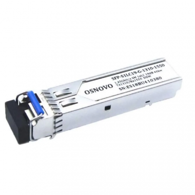 Фотография товара 'Osnovo SFP-S1LC19-G-1310-155 Оптический SFP Модуль. Одно волокно Single Mode'