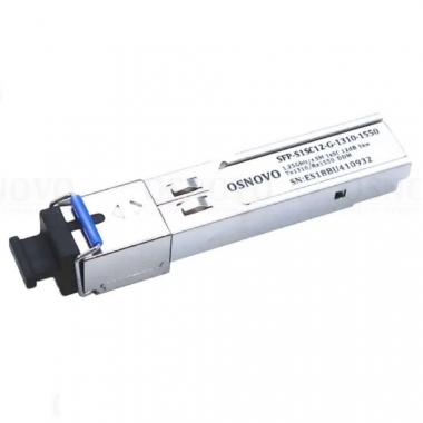 Фотография товара 'Osnovo SFP-S1SC12-G-1310-155 Оптический SFP Модуль. Одно волокно Single Mode'