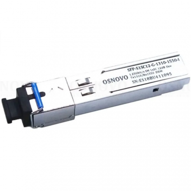 Фотография товара 'Osnovo SFP-S1SC12-G-1310-155 Оптический SFP Модуль промышленный. Одно волокно Single Mode'