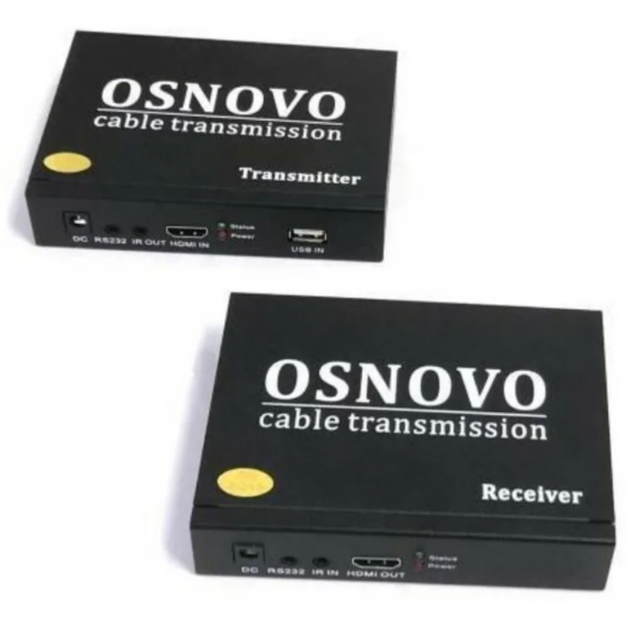 Фотография товара 'Osnovo TLN-HiKM/1+RLN-HiKM/1(ver.2.1) Комплект для передачи HDMI, 2xUSB(клавиатура+мышь)'