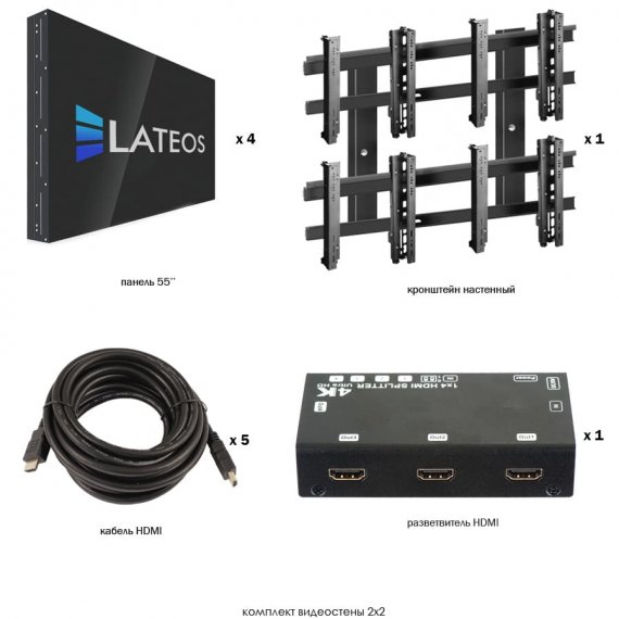 Фотография товара 'VW2255W Видеостена 2х2 Комплект видеостены'