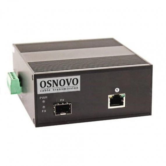 Фотография товара 'Osnovo OMC-1000-11HX/I Промышленный компактный медиаконвертер Gigabit Ethernet'