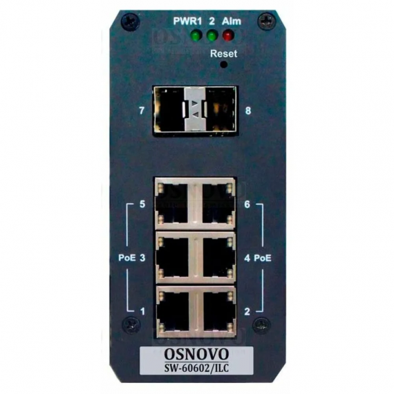 Фотография товара 'Osnovo SW-60602/ILC Промышленный управляемый (Web Managed) PoE коммутатор'