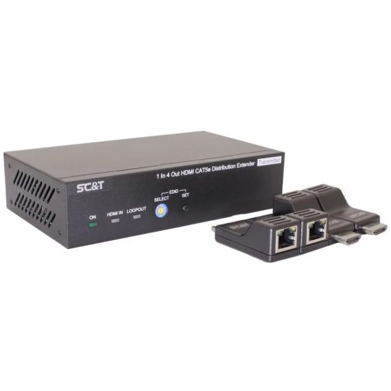 Фотография товара 'Osnovo HE04SEK Комплект (удлинитель-распределитель+4 приёмника) HDMI 1.4'