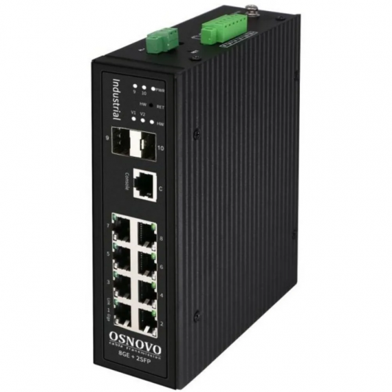 Фотография товара 'Osnovo SW-70802/ILS Промышленный управляемый (L2+) коммутатор Gigabit Ethernet'