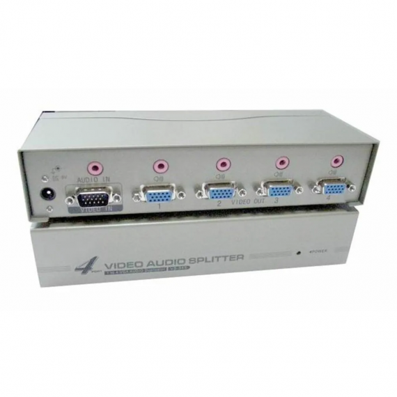 Фотография товара 'Osnovo D-VA104 Разветвитель- 1VGA+1Стерео Аудио вх./4 VGA+4 Стерео Аудио'