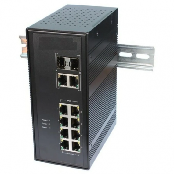 Фотография товара 'Osnovo SW-80822/IR Промышленный PoE коммутатор Gigabit Ethernet на 10 портов'