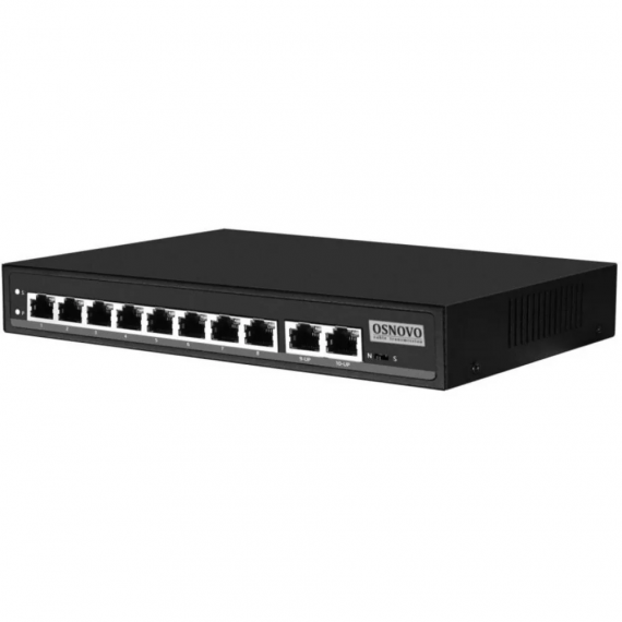 Фотография товара 'Osnovo SW-21000/A(120W) Passive PoE коммутатор Fast Ethernet на 10 портов'